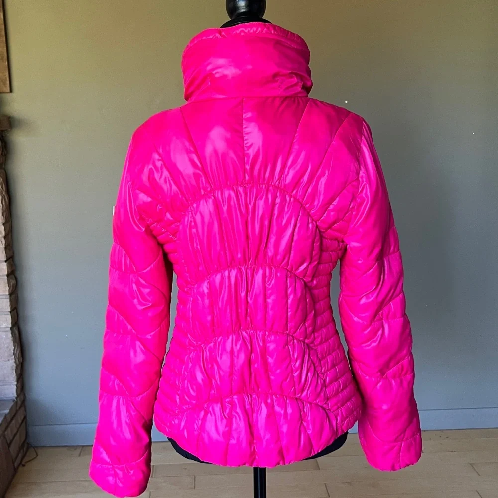 Guess Women's Pink Quilted Puffer Jacket Medium - Picture 3 of 10
